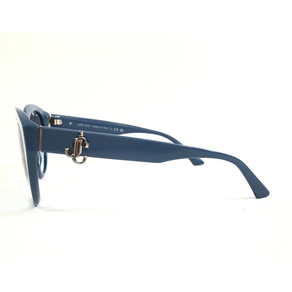 Jimmy Choo Sunglasses JC5007 5012/19 Shiny Blue Cat Eye w/ Blue Gradient Lenses